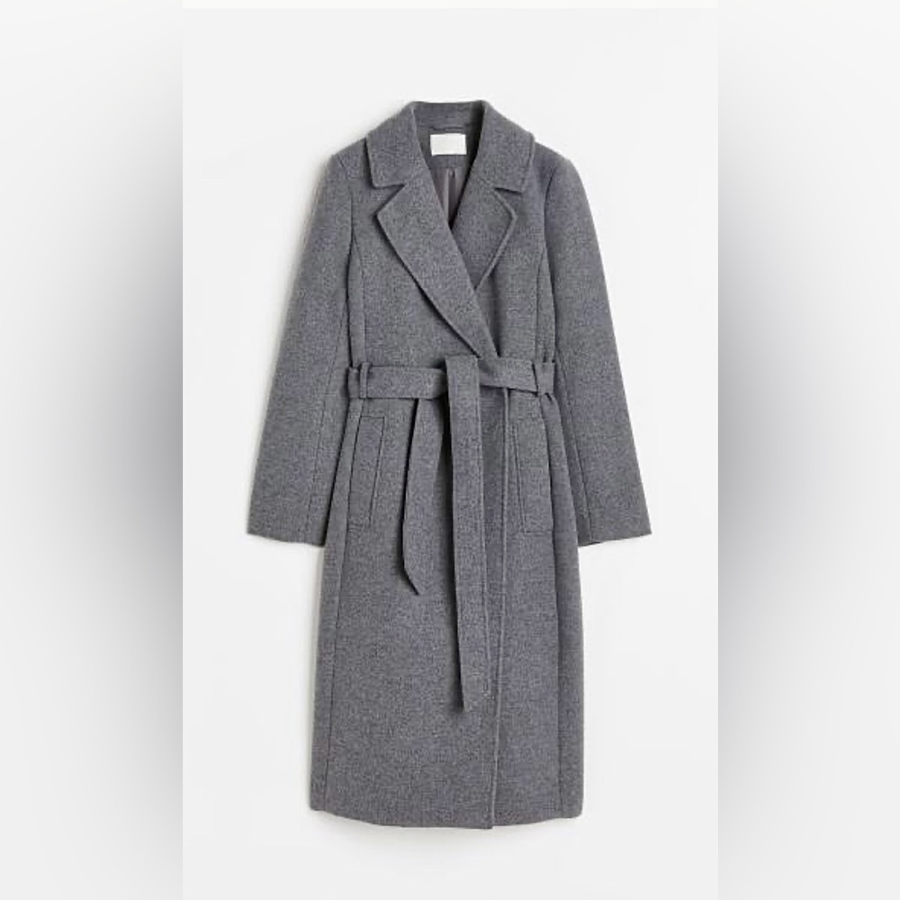 NWT H&M Tie-Belt Coat